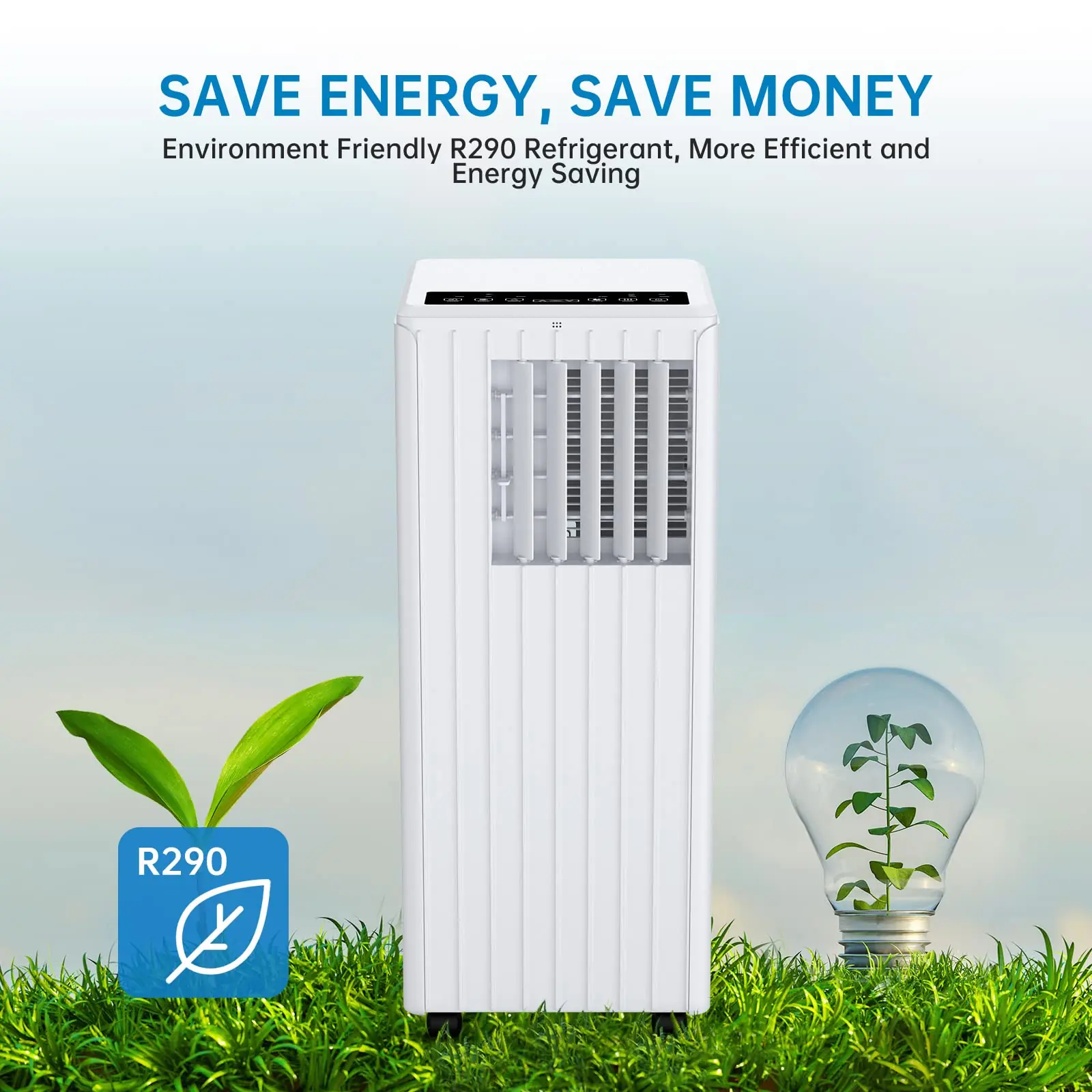 Garvee 9000 BTU 3-in-1 Portable Air Conditioner – Energy Efficient Mobile Air Con Unit with 42L Dehumidifier – Includes Window Kit & UK Plug – For Home & Office