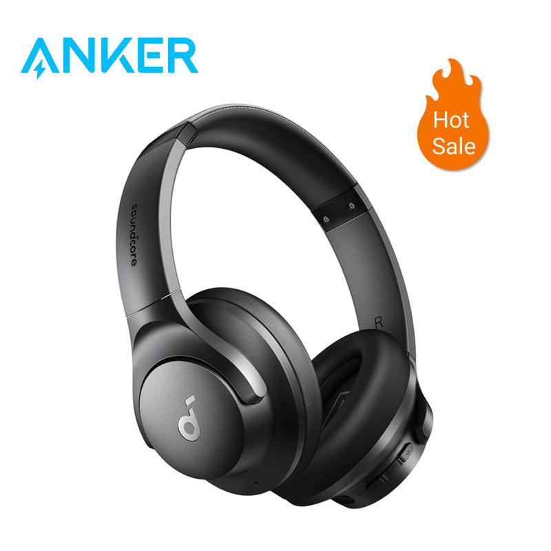 【BLACK FRIDAY】Soundcore by Anker Q20i Hybrid Active Noise Cancelling Foldable Headphones, Wireless Over-Ear Bluetooth, 40H Long ANC Playtime, Hi-Res Audio, Big Bass, Customize via an App, Transparency Mode