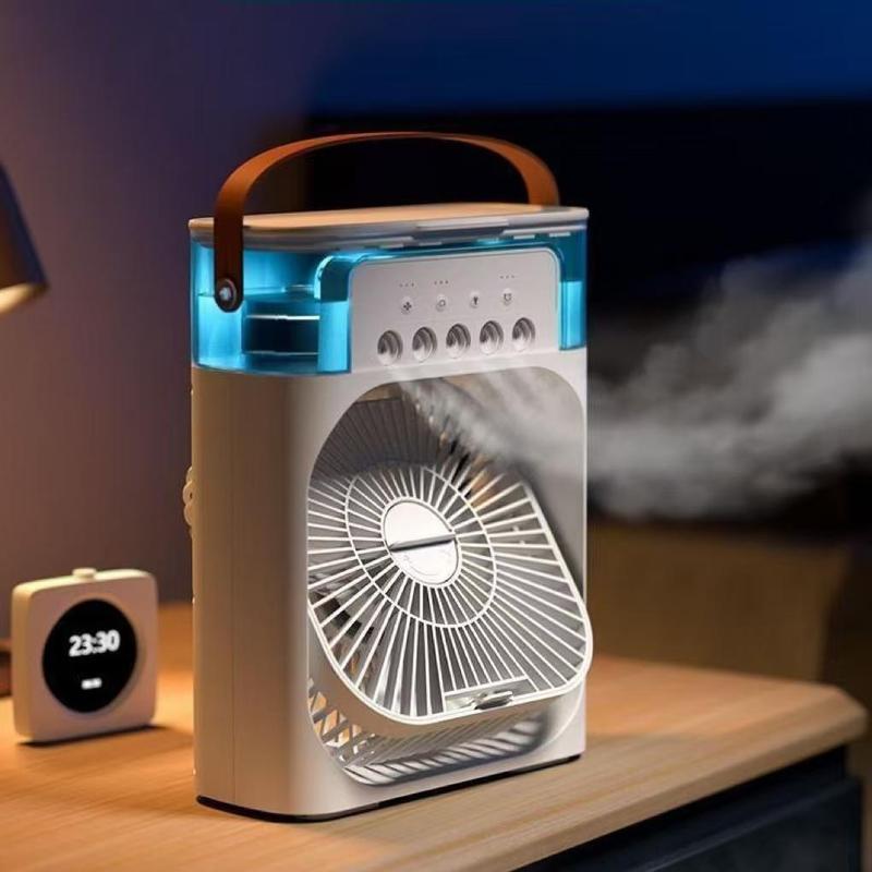 USB 3-in-1 Fan with Air Conditioner, Portable Cooler Fan with LED Night Light, Multifunction Air Conditioner Fan for Home and Office