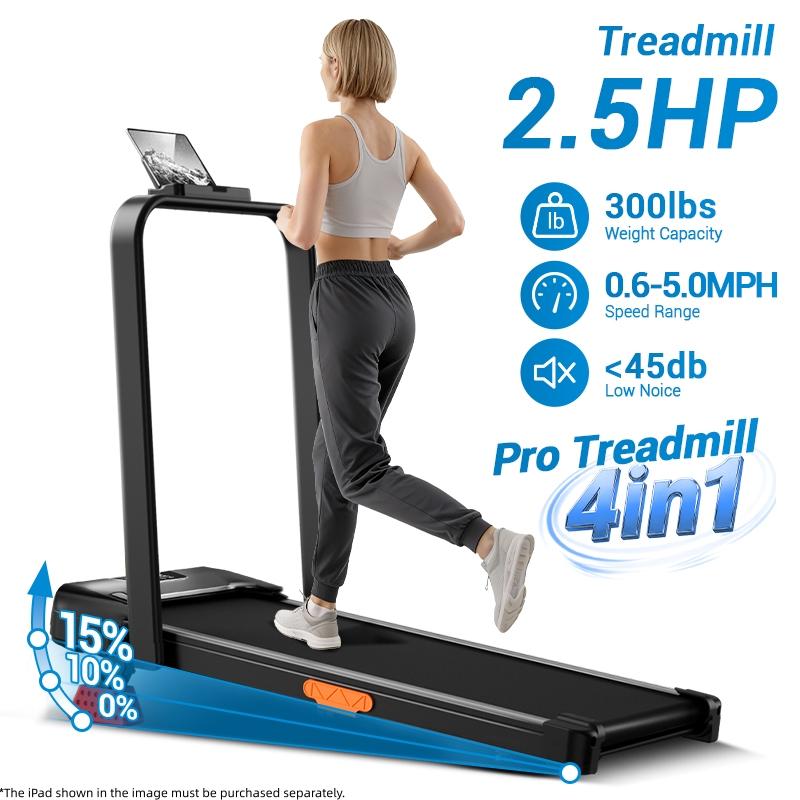 UMAY 2.5 HP Home Treadmill, Knee-Safe with Triple Cushioning, Inclined Walking Pad with App and Remote Control