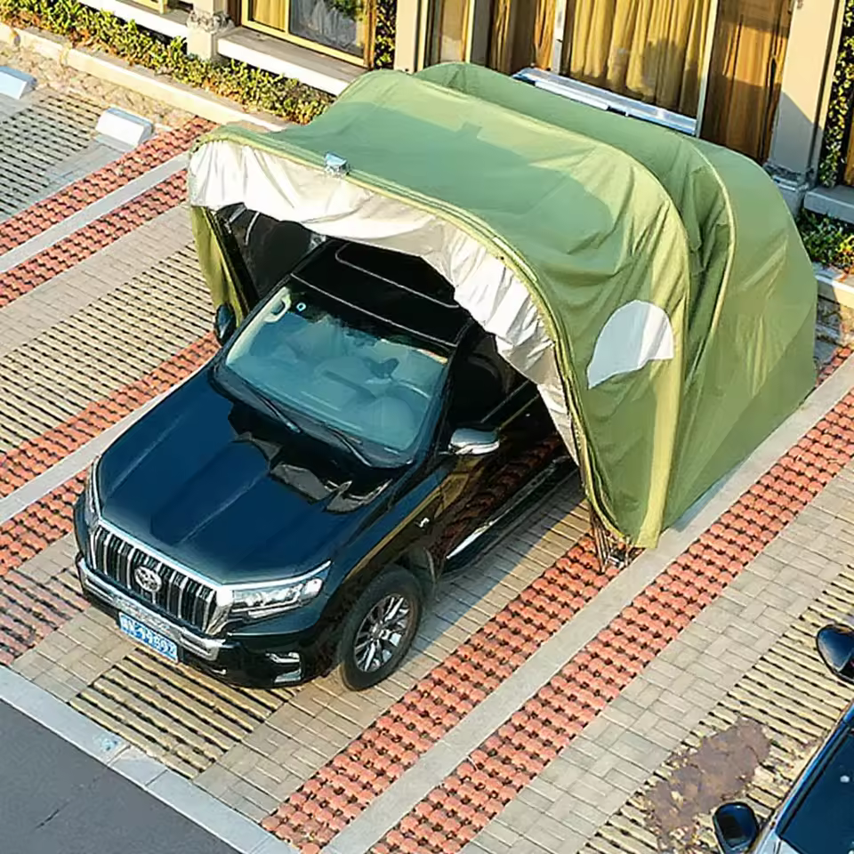 【🎉New Year discount offer】Modern Portable Carport Tent with Top Canopy Cover Heat Treated Metal Frame for Outdoor Car & Motorcycle Parking Garage Storage